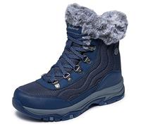 Skechers Trego Stormie, Stivaletto Donna, Navy Nylon/Duraleather, 37 EU