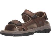Skechers Tresmen Hirano, Sandali Uomo, Brown Synthetic, 45 EU
