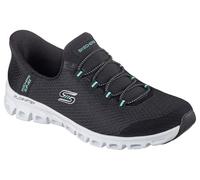 Skechers Tuta da Donna Glide Step Hands Free Slip-ins Sneaker, Bktq Nero Turchese, 38.5 EU