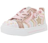 Skechers Twinkle Sparks Cosmic Burst Sneaker da Ragazza, Finiture Sintetiche in Oro Rosa, 8 UK Child