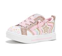 Skechers Twinkle Sparks-Cosmic Burst Sneaker da ragazza, Oro rosato, 1.5 Little Kid