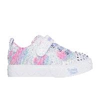 Skechers Twinkle Toes: Heart Steps - Heart Sketch Sneaker in Bianco/Multicolore, Taglia 22