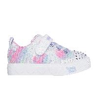 Skechers Twinkle Toes: Heart Steps - Heart Sketch Sneaker in Bianco/Multicolore, Taglia 25
