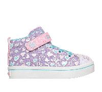 Skechers Twinkle Toes: Twi-Lites 2.0 - Kitty Cutie Sneaker in Lavanda, Taglia 21