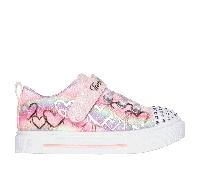 Skechers Twinkle Toes: Twinkle Sparks - Ombre Love Sneaker in Rosa Chiaro, Taglia 25