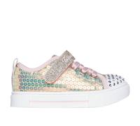 Skechers Twinkle Toes: Twinkle Sparks - Sequin Party Sneaker in Oro/Rosa, Taglia 26