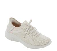 Skechers Ultra Flex 3.0 Brilliant Path, Sneaker Donna, Natural Knit Periwinkle Trim, 35.5 EU