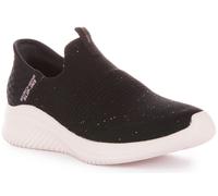 SKECHERS Ultra Elastico 3.0 Comfort Maglia Superiore Slip On Sportivo Nero UK 3