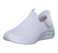 Skechers Ultra Flex 3.0 Cozy Streak, Sneaker Donna, White Knit Light Gray Trim, 38 EU
