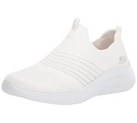 Skechers Ultra Flex 3.0 Fascino Di Classe, Scarpe da ginnastica Donna, Trim In Maglia Bianca, 37 EU