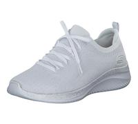 Skechers Ultra Flex 3.0 Let's Dance, Scarpe da ginnastica Donna, Argento Bianco Lavorato A Maglia Argento, 36 EU
