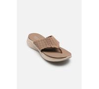 Skechers Sandali da Donna Ultra Flex 3.0 Rhythm Waves Flat, Moka, 37 EU