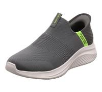 Skechers Ultra Flex 3.0 Smooth Step - Mocassini da Uomo Senza Lacci, Grigio, 11 Wide