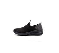 Skechers Ultra Flex 3.0 Smooth Step, Sneaker Donna, Black Knit Jersey Trim, 41 EU