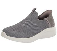 Skechers Ultra Flex 3.0 Smooth Step, Sneaker Donna, Grey Knit Jersey Trim, 36 EU Larga
