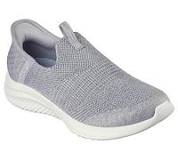 Skechers Ultra Flex 3.0 Smooth Step, Sneaker Donna, Light Grey Knit Jersey Trim, 40 EU