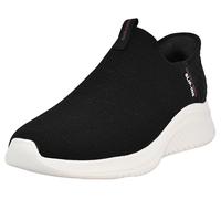 Skechers Ultra Flex 3.0 Smooth Step, Sneaker Uomo, Finiture Rosse In Maglia Nera, 42.5 EU