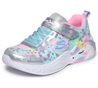 Skechers Unicorn Dreams Heart Sparkles Sneaker da Ragazza, Argento Sparkle Mesh Multi Trim, 9.5 UK Child