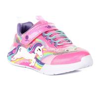 Skechers Unicorn Magico Luce Brillantini Rete Bambini Ginnastica Pinkmulti UK 1