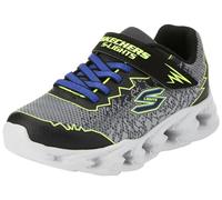 Skechers Unisex Kid's Boys Trainers, Einheitsgröße, Black Synthetic Yellow Blue Trim, 34 EU