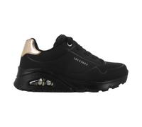 Skechers Uno Gen1-Shimmer Away, Scarpe da Ginnastica Unisex-Bambino, Nero/Nero, 7 Big Kid