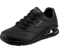 Skechers Uno 2 Air Around You, Sneakers Donna, Black Duraleather Mesh Trim, 38 EU