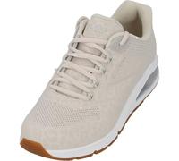 Skechers Uno 2 - In-kat-neato, Scarpe da Ginnastica Basse Donna, Bianco Leopardo Nudo, 36 EU