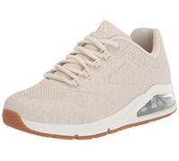 Skechers Uno 2 - In-kat-neato, Scarpe da Ginnastica Basse Donna, Bianco Leopardo Nudo, 38 EU