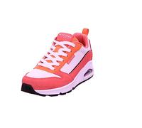 Skechers Uno 2 Molto Divertente, Scarpe da ginnastica Donna, Rosa Camoscio Arancione E Bianco Duraleather M, 37 EU