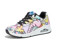 Skechers Uno- Color Doodle, Scarpe da Ginnastica Donna, Bianco/Multicolore, 35 EU