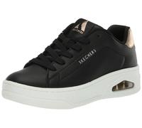 Skechers Uno Court-Courted Air, Corte DELL'ONU Donna, Black Leather/Rose Gold Duraleather, 36 EU