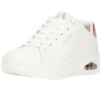 Skechers Uno Court Courted Style, Corte DELL'ONU Donna, Pelle Bianca Oro Rosa Duraleather, 37.5 EU