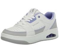 Skechers Uno Court, Sneaker Donna, Finitura in Pelle Bianca, 39 EU