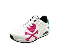 Skechers Uno - Crossing Hearts, Sneaker Donna, Bianco White 098, 36.5 EU