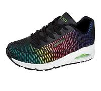 Skechers Uno Eye Catching, Scarpe da Ginnastica Donna, Nero Black Kpu Hot Melt Multi Colored Jersey Trim, 38 EU