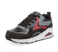 Skechers Uno Gen1 Color Surge, Scarpe sportive Bambini e ragazzi, Black Synthetic Red Gray Trim, 35 EU
