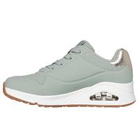 Skechers Uno Golden Air Scarpe da Ginnastica da Donna, Sage Durabuck/Silver Trim, 41 EU