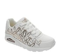 Skechers Uno Golden Heart, Scarpe da Ginnastica Donna, Bianco, 38.5 EU
