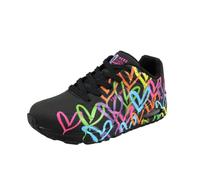 Skechers Uno Highlight Love, Sneaker Donna, Black Multi, 35.5 EU