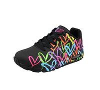 Skechers Uno Highlight Love, Sneaker Donna, Black Multi, 36.5 EU