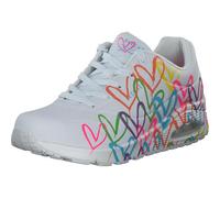 Skechers Uno Highlight Love, Sneaker Donna, White Multi, 38.5 EU