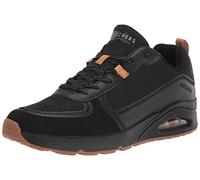 Skechers Uno Layover, Scarpe sportive Uomo, Black Duraleather Mesh, 41.5 EU