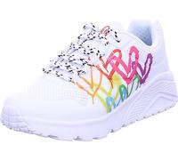 Skechers Uno Lite Love Brights, Scarpe Da Ginnastica Bambine e ragazze, Finiture Multiple In Poliuretano Bianco, 34 EU