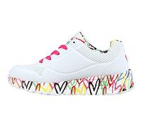 Skechers Uno Lite Lovely Luv, Scarpe Da Ginnastica Bambine e ragazze, Bianca White Synthetic H Pink Trim, 28 EU