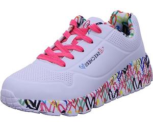 Skechers Uno Lite Lovely Luv, Scarpe Da Ginnastica Bambine e ragazze, Bianca White Synthetic H Pink Trim, 38 EU