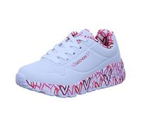 Skechers Uno Lite Lovely Luv, Scarpe Da Ginnastica Bambine e ragazze, Bianca White Synthetic Red Pink Trim, 37.5 EU