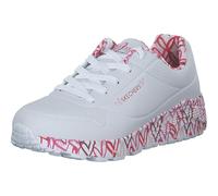 Skechers Uno Lite Lovely Luv, Scarpe Da Ginnastica Bambine e ragazze, Bianca White Synthetic Red Pink Trim, 38 EU