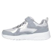 Skechers Uno Lite Metallic Burst, Scarpe da Ginnastica, Gray Synthetic/Silver Trim, 33.5 EU