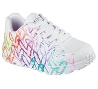Skechers UNO Lite Metallic Joy Sneaker, Bianco/Multi, 4.5 UK