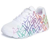 Skechers UNO Lite Metallic Joy Sneaker, Bianco/Multi, 4.5 UK